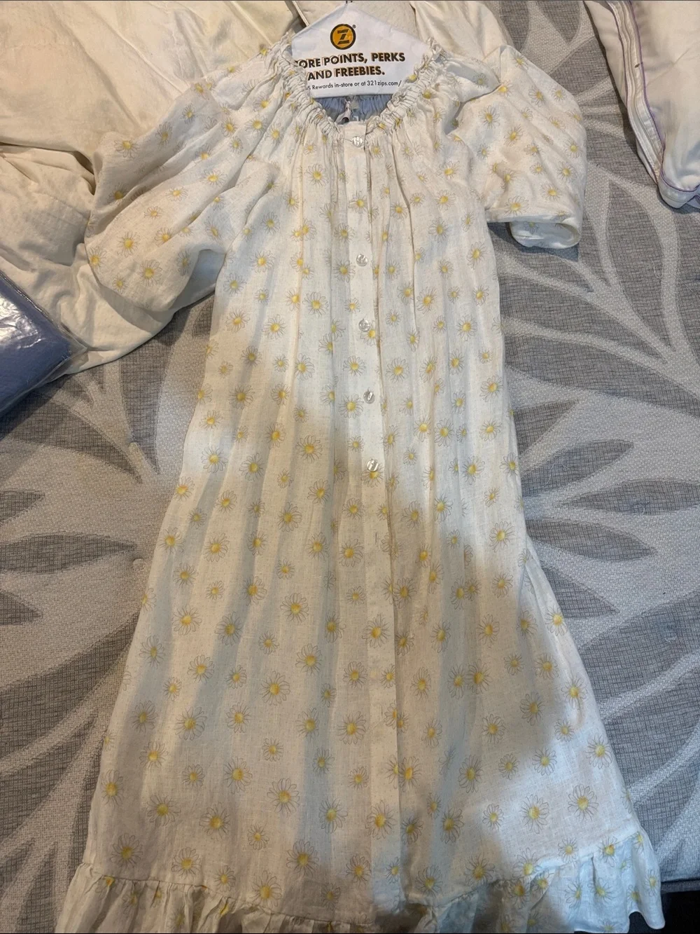Sleeper White and Yellow Daisy Nightgown - Soft Button-Front Pajamas